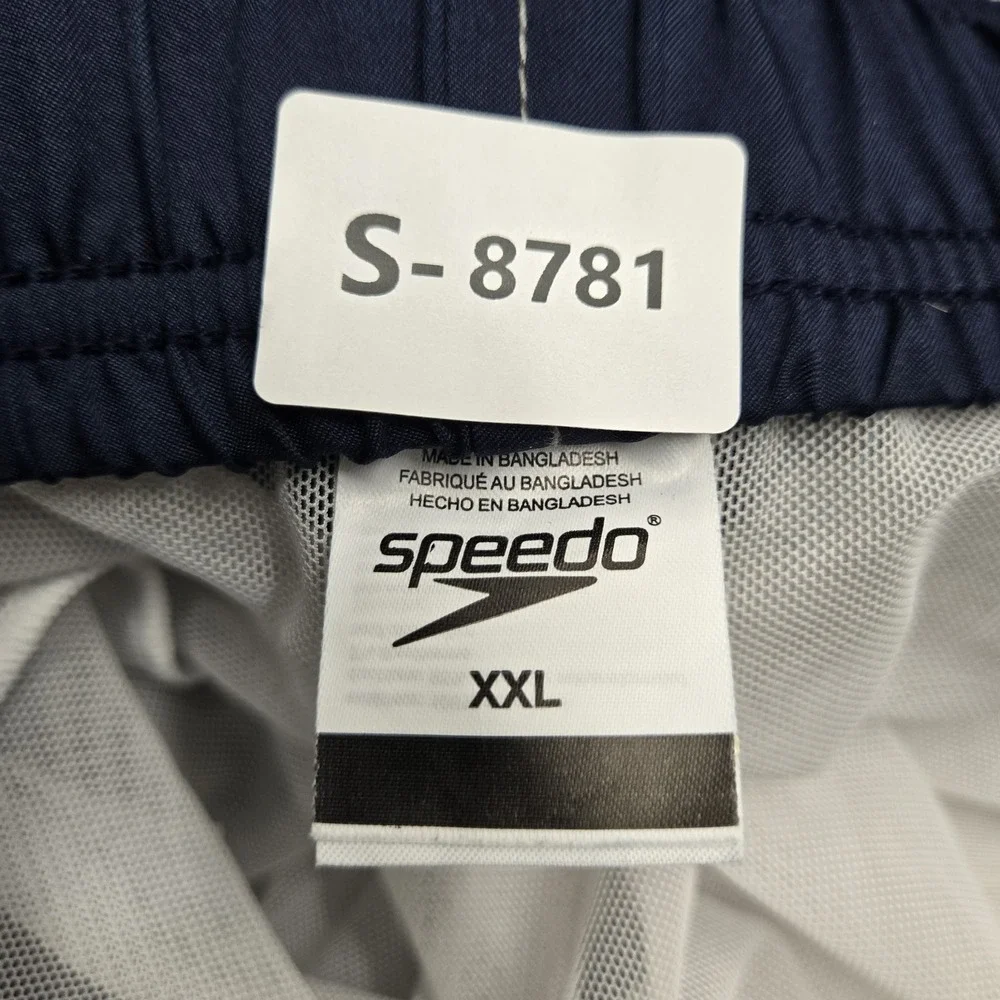 Speedo Men Swimwear XXL Gray Swim Trunks Colorblock Brand Logo Activewear 7